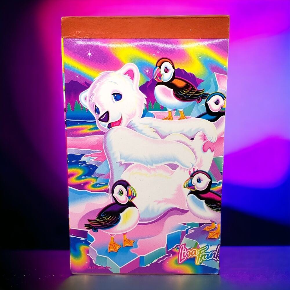 Vintage 90s Lisa Frank Notepad Polar Bear Roary Puffin 5 x 3